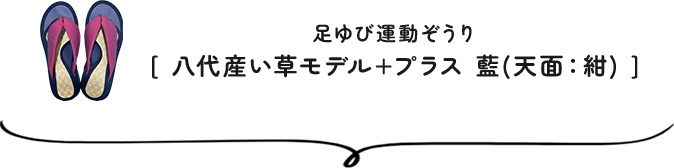 足ゆび運動ぞうり 八代産い草モデル+プラス 藍(天面：紺)