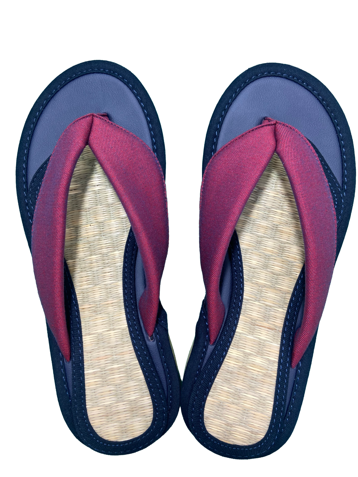 足ゆび運動ぞうり 八代産い草モデル +プラス　藍（天面：紺）